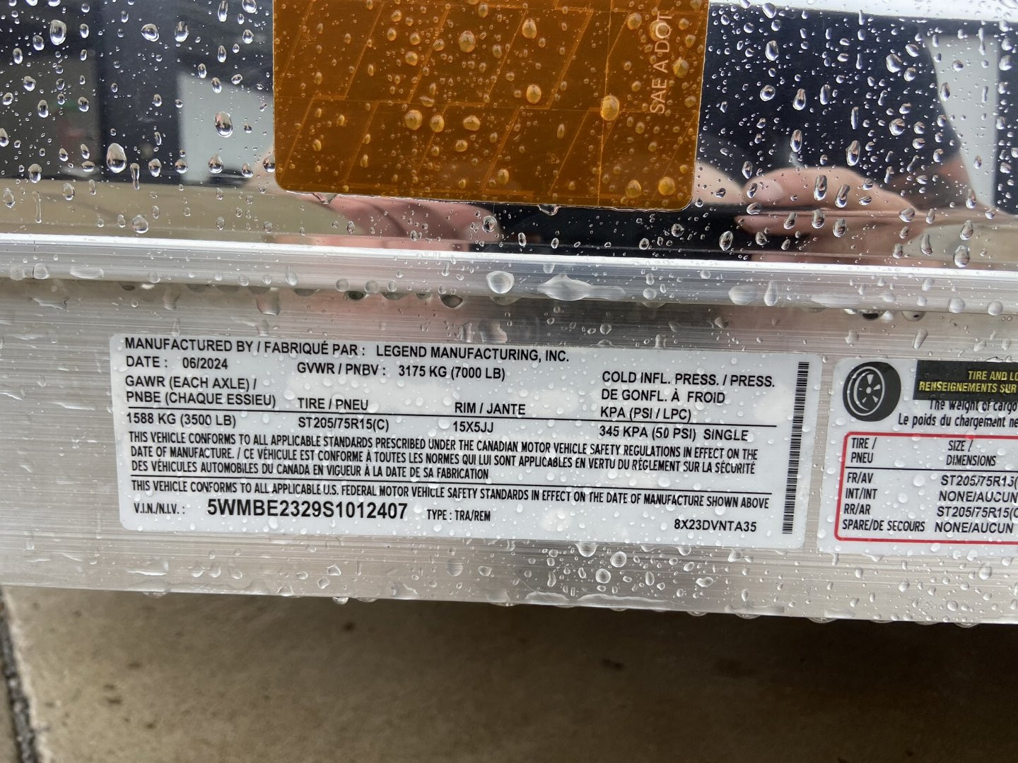 New Legend 8x23 V-Nose Enclosed Cargo Trailer