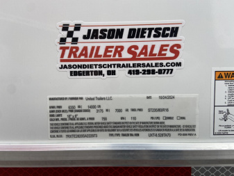 New 28' Racing Trailer - United UXT with 8' interior height