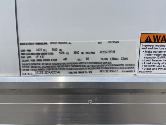 New United UAT 7x12 Aluminum Fiber Splicing Trailer