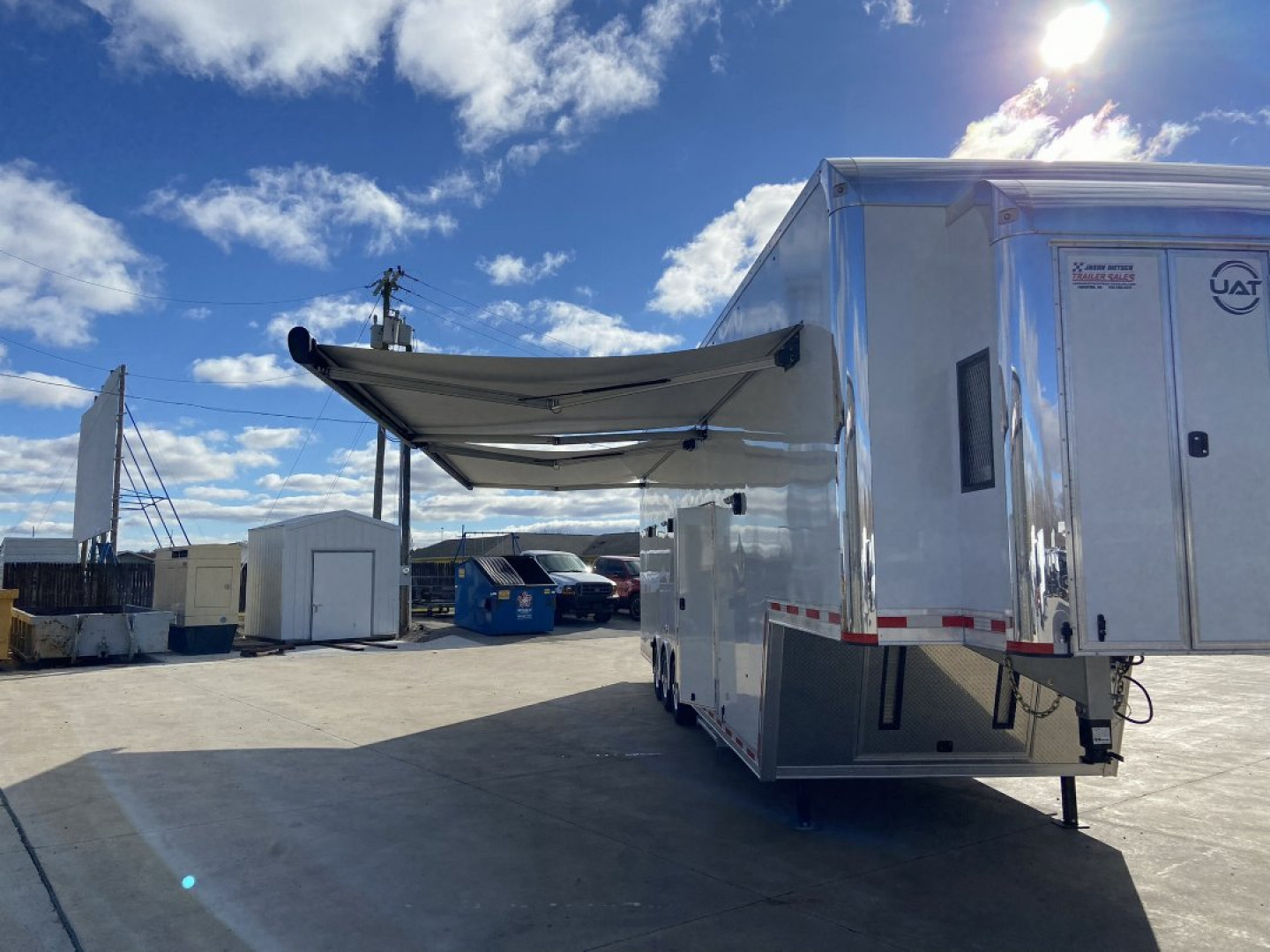 New 38' Aluminum Gooseneck Stacker Racing Trailer - United UATGN
