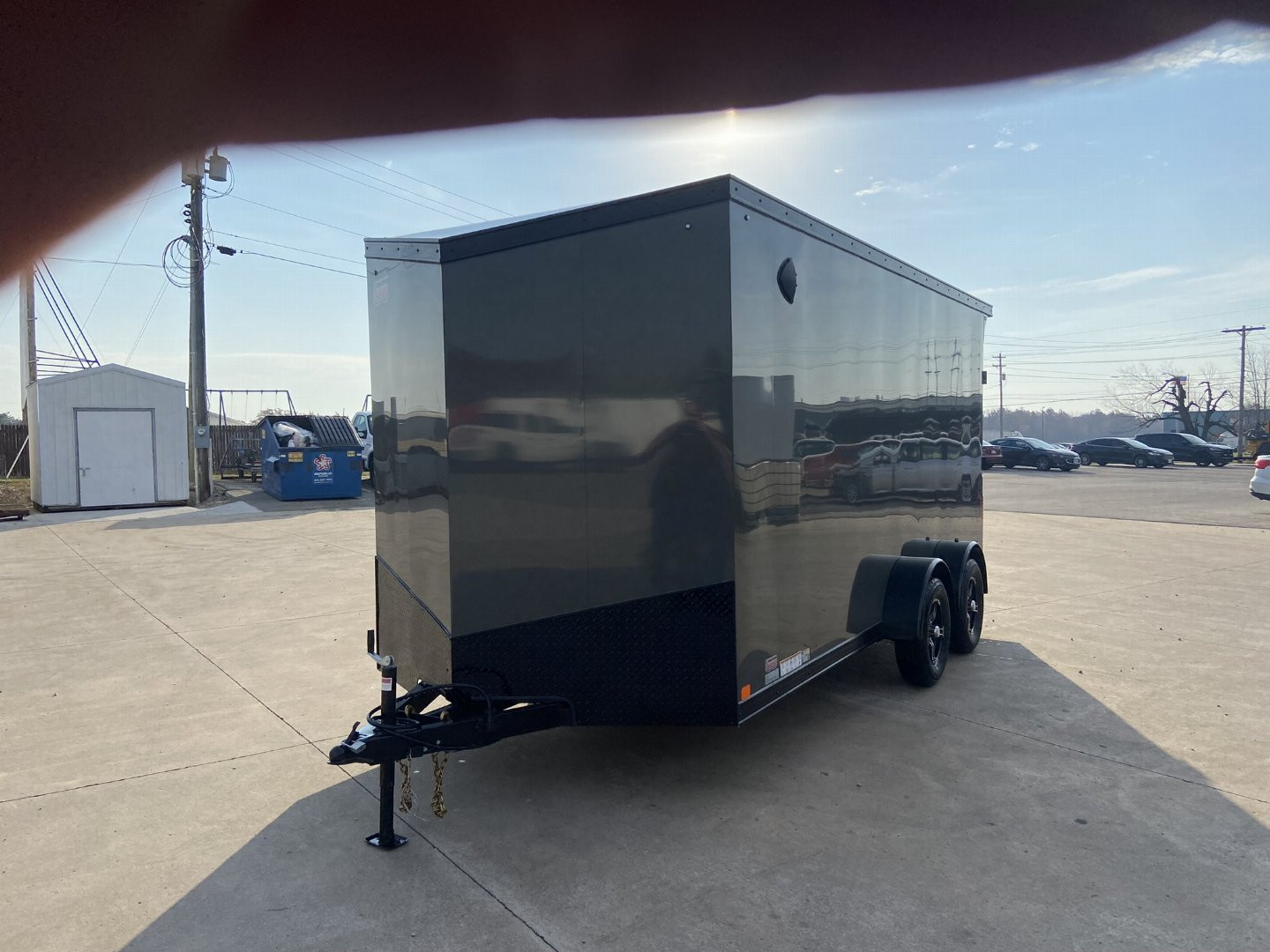 New United UJ 7x16 V-Nose Enclosed Cargo Trailer