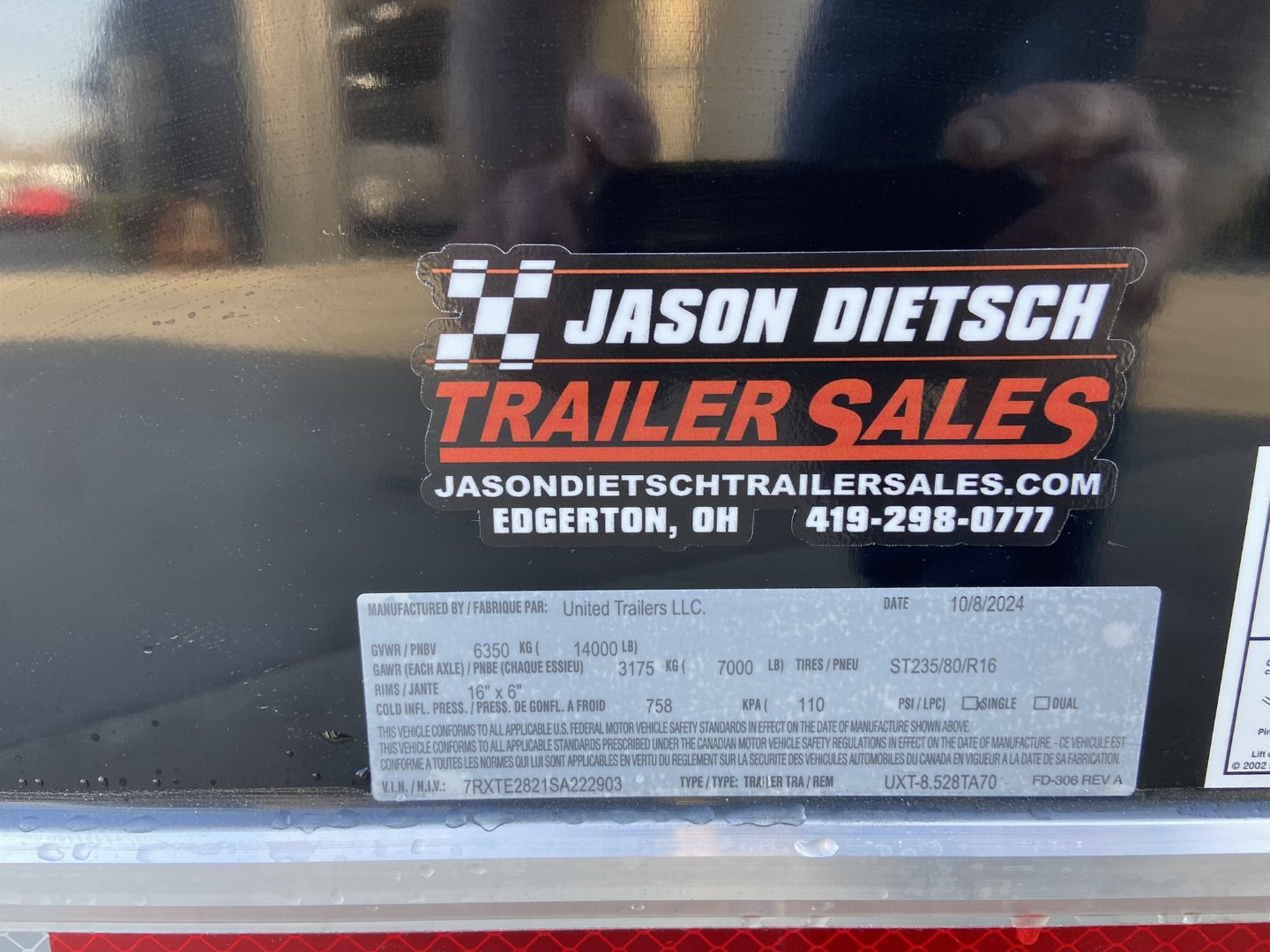 New 28' Racing Trailer - United UXT with 8' interior height