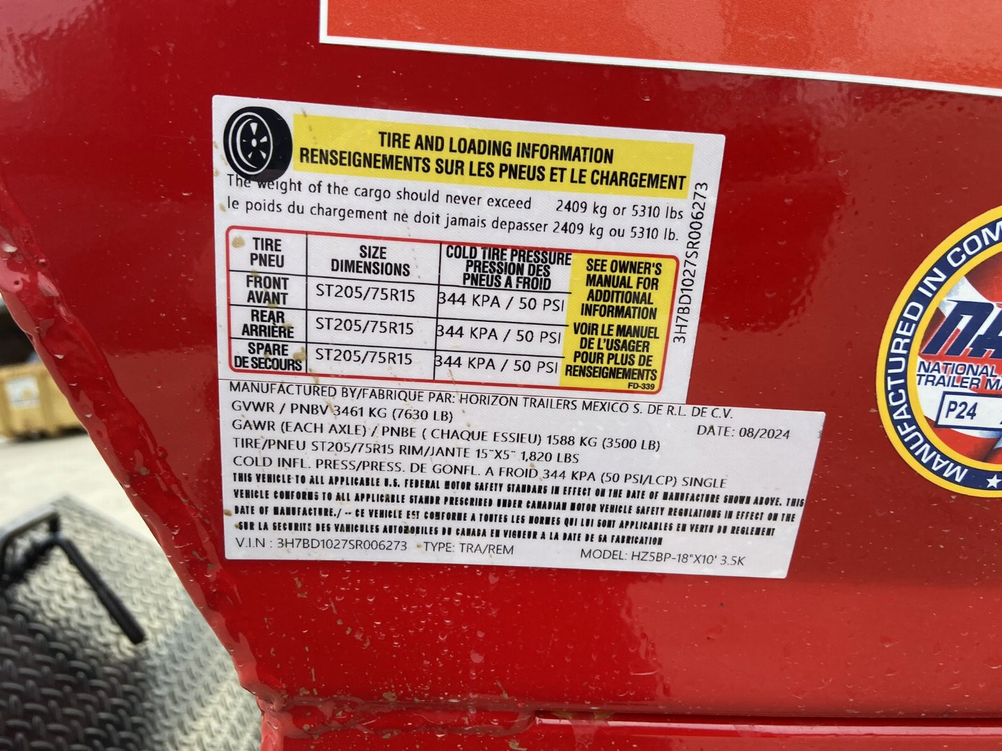 New Horizon 60"x10' Dump Trailer