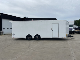 New United CLAV 8.5x27 V-Nose Racing Trailer