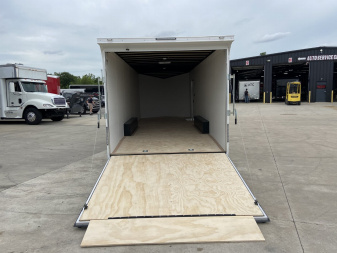 New United CLAV 8.5x27 V-Nose Racing Trailer