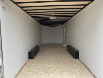 New United CLAV 8.5x27 V-Nose Racing Trailer