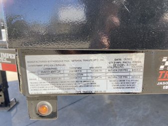 New 2024 Imperial 22' Equipment Trailer Split Floor Tilt