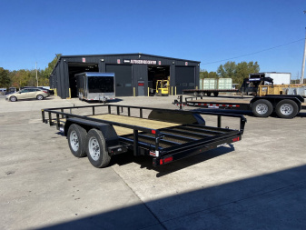 New 2025 Sure-Trac 7x16 Tube Top Utility Trailer