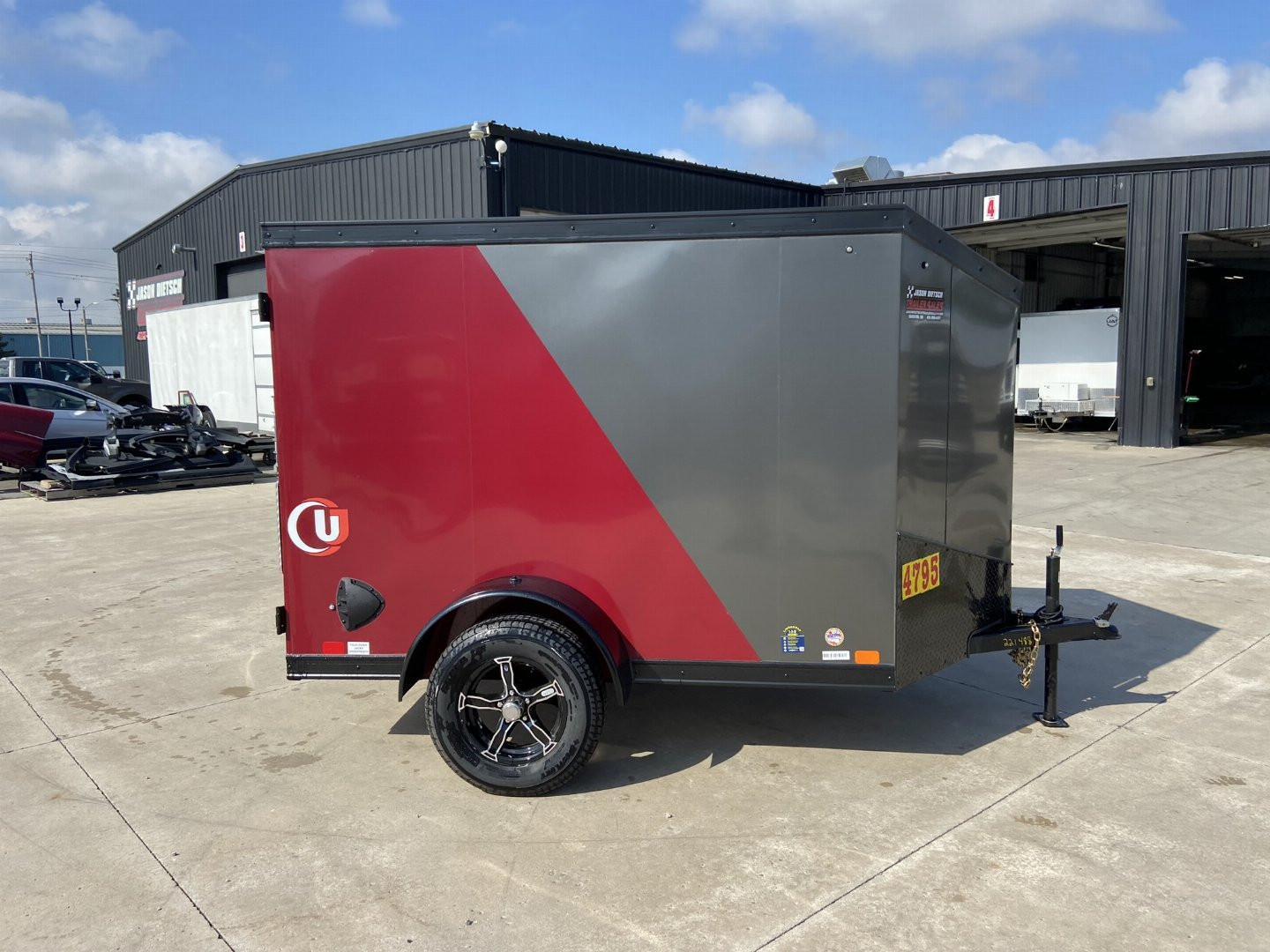 New United 5x8 V-Nose Enclosed Cargo Trailer