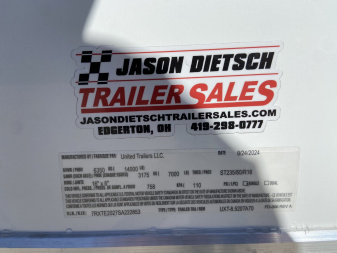 New 2025 United UXT 8.5x20 Enclosed Cargo Trailer