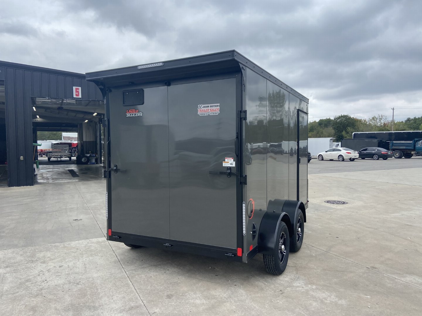 New 2025 United UJ 7x12 V-Nose Enclosed Cargo Trailer