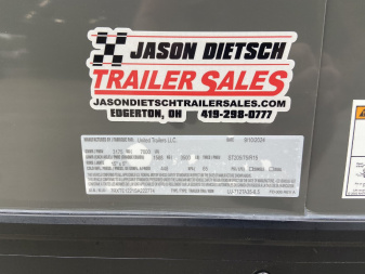 New 2025 United UJ 7x12 V-Nose Enclosed Cargo Trailer