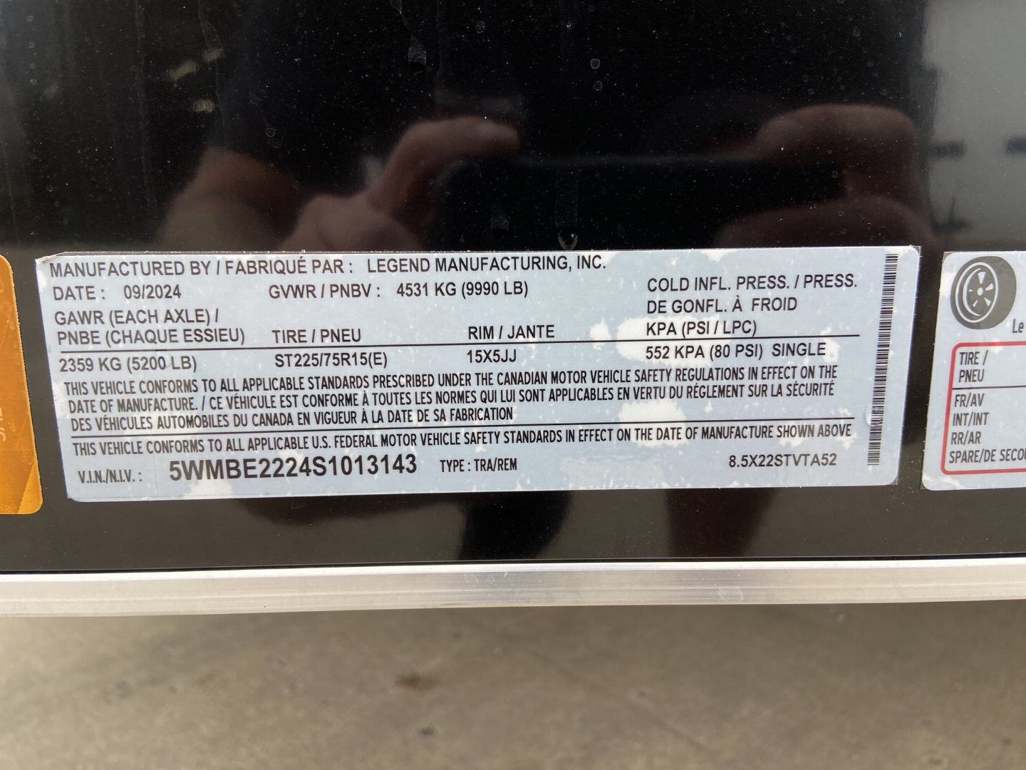 New 2025 Legend 8.5x22 V-Nose Enclosed Cargo Trailer