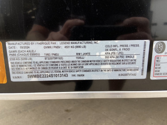 New 2025 Legend 8.5x22 V-Nose Enclosed Cargo Trailer