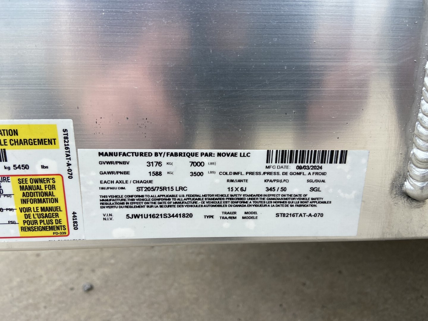 New 2025 Sure-Trac 7x16 Aluminum Utility Trailer