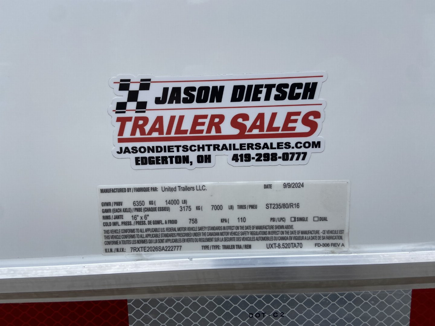 New 2025 United UXT 8.5x20 Enclosed Cargo Trailer