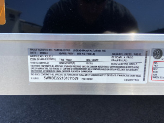 New Legend 8.5x22 Aluminum Trailer