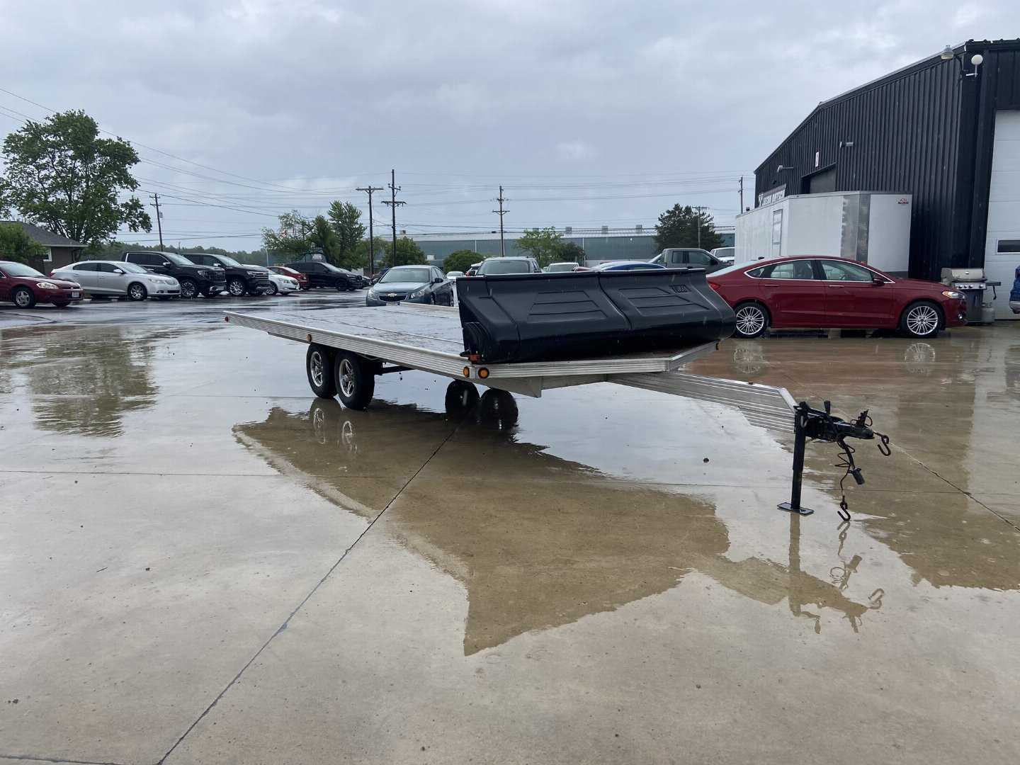 Used 8.5x20 4-Place Snowmobile Trailer