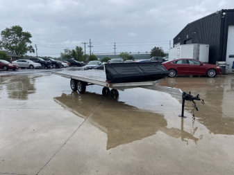 Used 8.5x20 4-Place Snowmobile Trailer