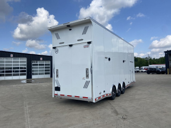 New United 8.5x36 Aluminum Gooseneck Stacker Racing Trailer