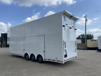 New United 8.5x36 Aluminum Gooseneck Stacker Racing Trailer
