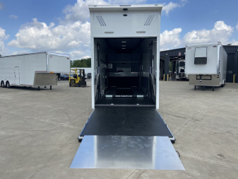 New United 8.5x36 Aluminum Gooseneck Stacker Racing Trailer