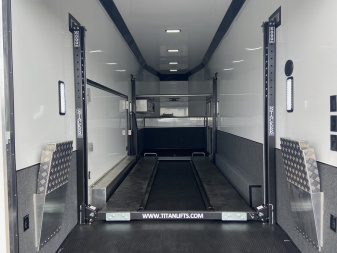 New United 8.5x36 Aluminum Gooseneck Stacker Racing Trailer
