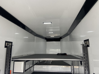 New United 8.5x36 Aluminum Gooseneck Stacker Racing Trailer