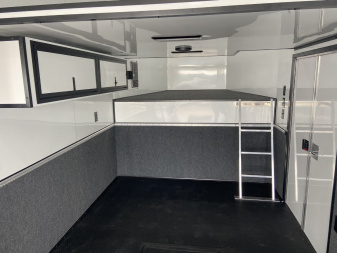 New United 8.5x36 Aluminum Gooseneck Stacker Racing Trailer