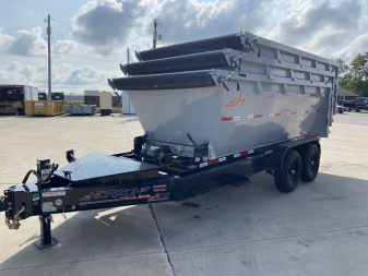 New Horizon 8.5x14 Roll OffTrailer w/ (3)4ft tall Bins