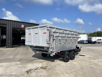 New Horizon 8.5x14 Roll OffTrailer w/ (3)4ft tall Bins