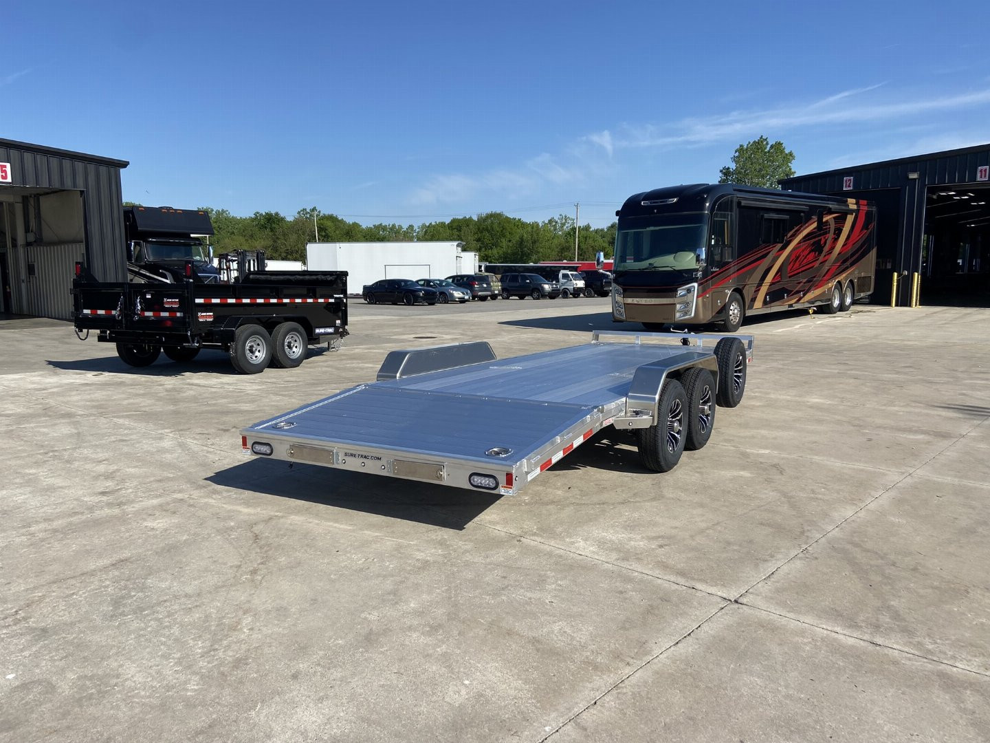New Sure-Trac 7 X 20 (16+4) C-Channel Aluminum Car Hauler 10K