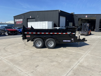 New Sure-Trac 82"x12 HD Low Profile Dump Trailer 12K Dual Ram