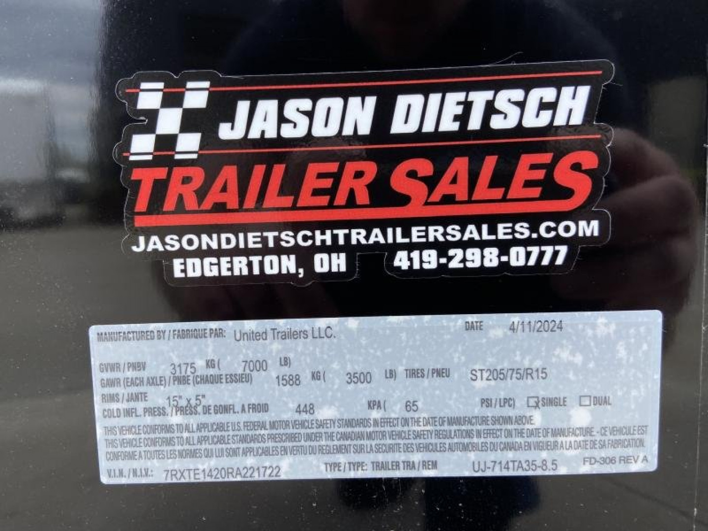 New United 7x14 UJ Enclosed Cargo Trailer