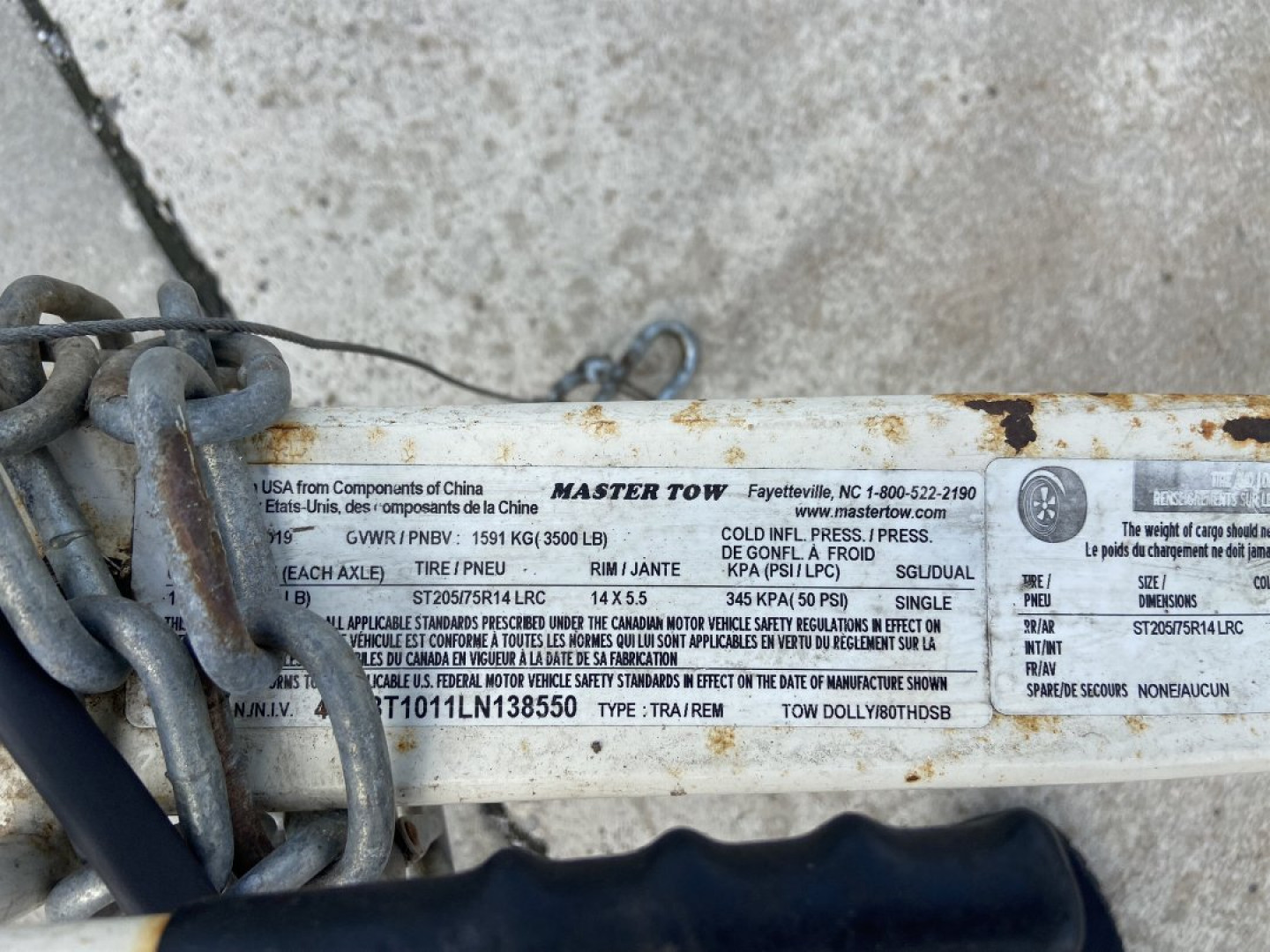 Used Master Tow Tow Dolly