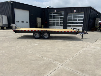 New Sure-Trac 8.5x20 Flat Deckover Trailer with slide in ramps