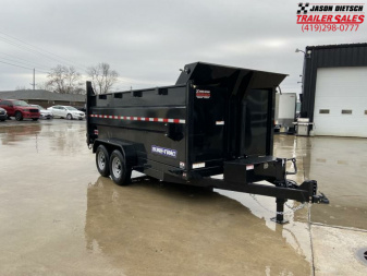 New Sure-Trac 82INx14 HD Low Profile Dump Trailer w/ 4 Ft. Sides  14K Telescopic