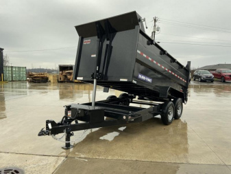 New Sure-Trac 82INx14 HD Low Profile Dump Trailer w/ 4 Ft. Sides  14K Telescopic