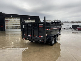 New Sure-Trac 82INx14 HD Low Profile Dump Trailer w/ 4 Ft. Sides  14K Telescopic