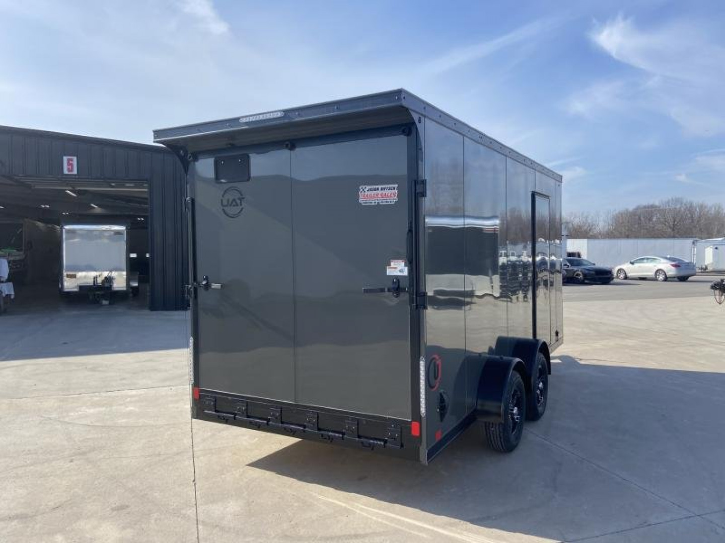 New United UATV 7x16 Enclosed Cargo Trailer w/ V-Nose