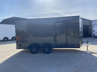 New United UATV 7x16 Enclosed Cargo Trailer w/ V-Nose