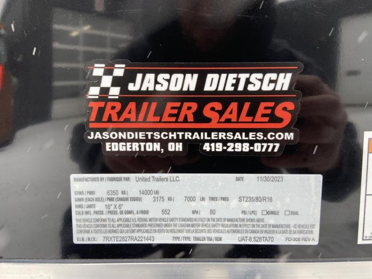 New 28' Aluminum Racing Trailer - United