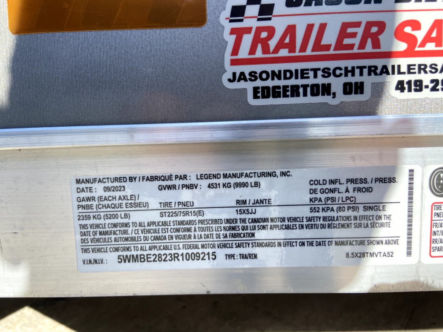 New Legend Trailmaster 8.5x22+6 V-Nose All Aluminum Extra Height Car-Snowmobile/All Sport Trailer