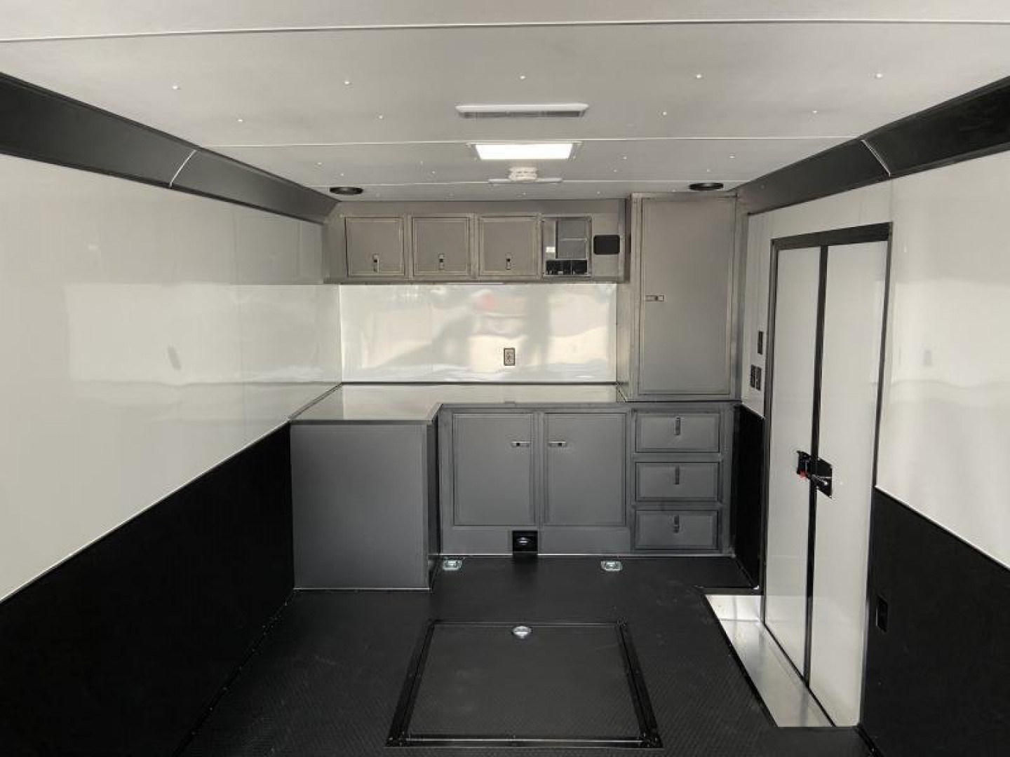 New 34' Car Hauler/Racing Trailer (110V Package & Cabinets) - United Super Hauler