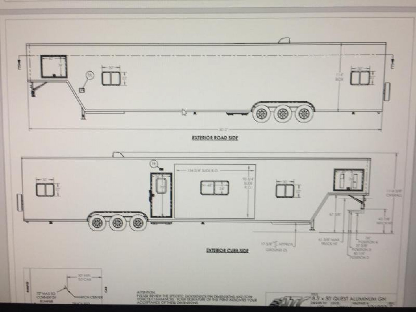 Used 50' Aluminum Jobsite or Bunkhouse Trailer - ATC
