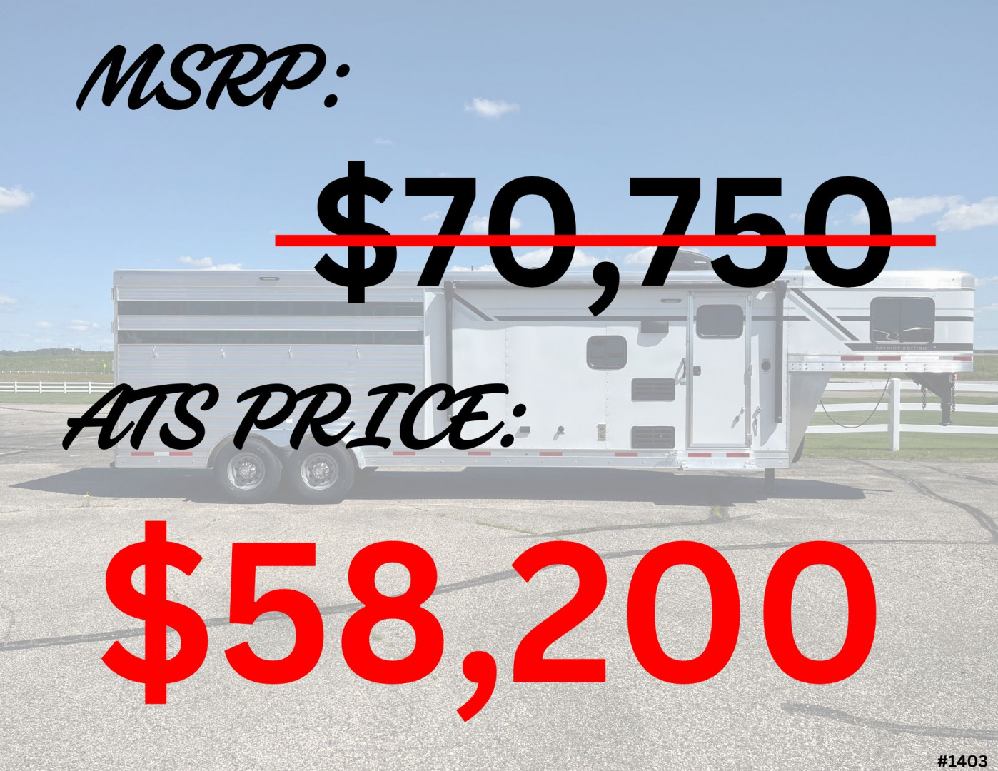 New 2025 SMC 12' LE 9' LQ Patriot Stock / Stock Combo Trailer