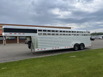 New 2025 4-Star Trailers 7'x24' Stock GN Stock / Stock Combo Trailer