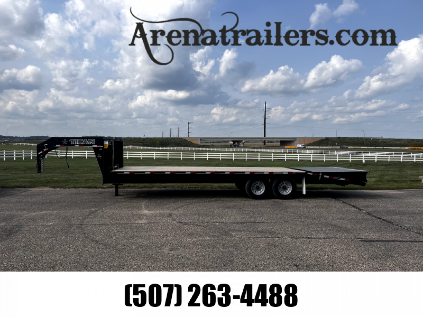 New 2023 Titan Trailers 26' Ruff Neck GN Flatbed Trailer