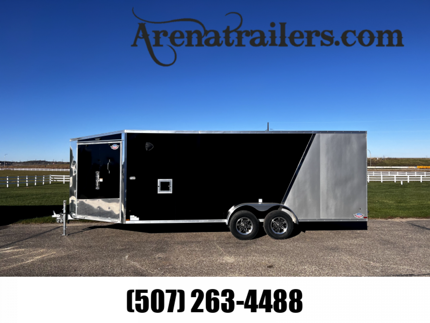 New 2023 Ameralite 7'x25' BP Aluminum Snowmobile Trailer
