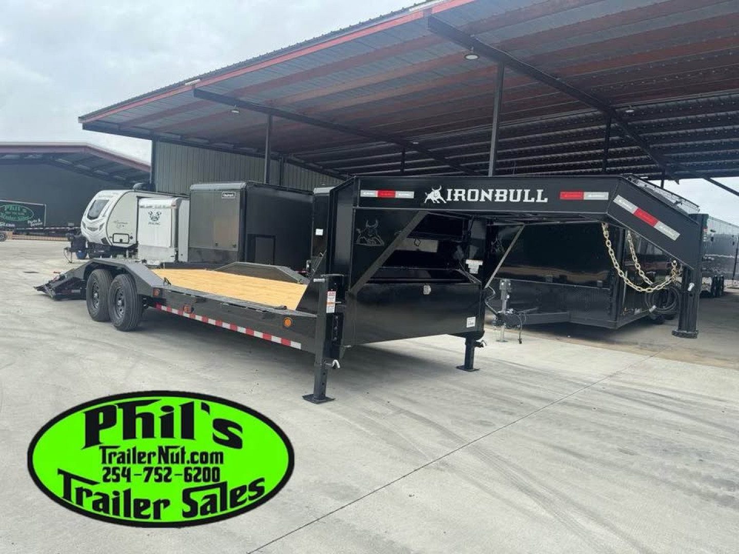 New 2026 Iron Bull 102 X 26 IRON BULL GOOSENECK EQUIPMENT TRAILER DRIVE OVER Equipment Trailer